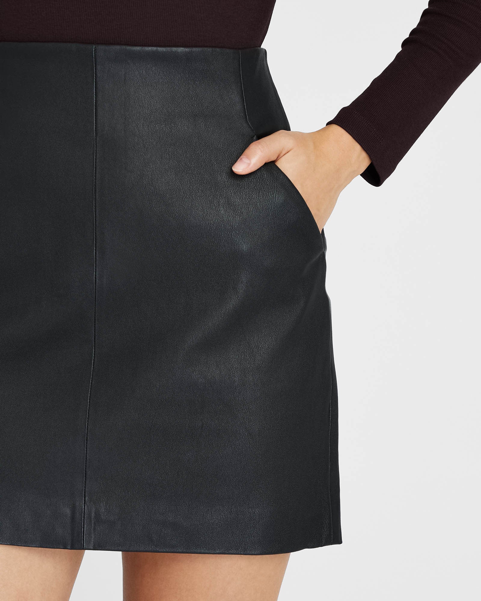 Leather Mini Skirt - Image 3