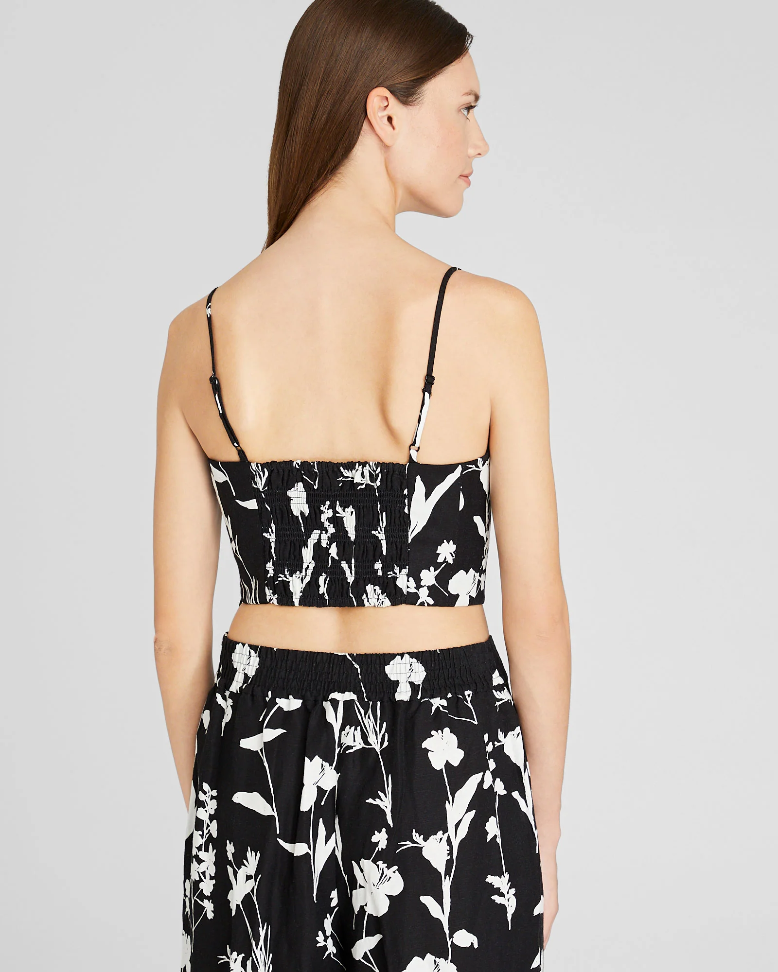 Printed Smocked Bandeau Top - Image 3