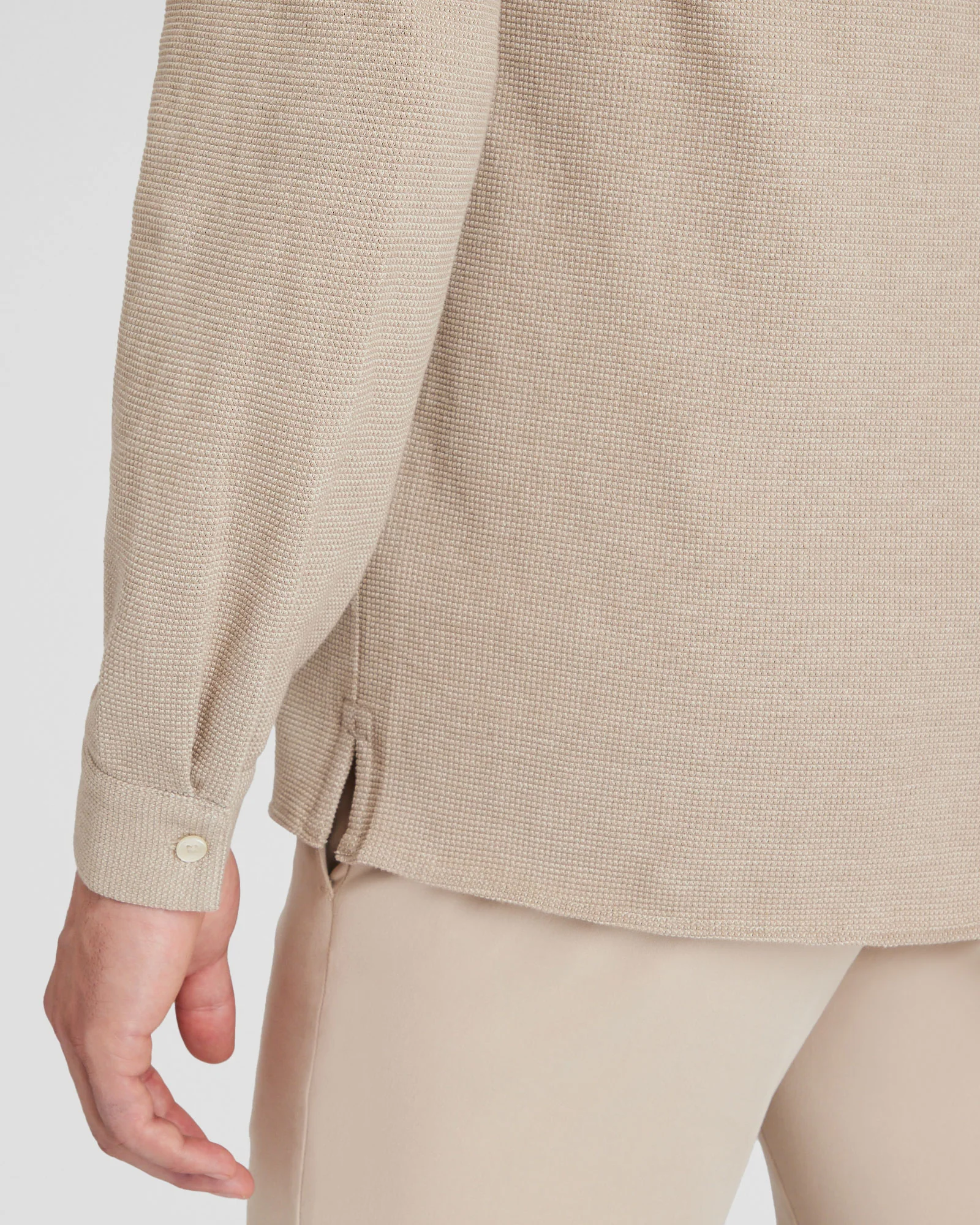 Relaxed Waffle Knit Shirt - Image 3