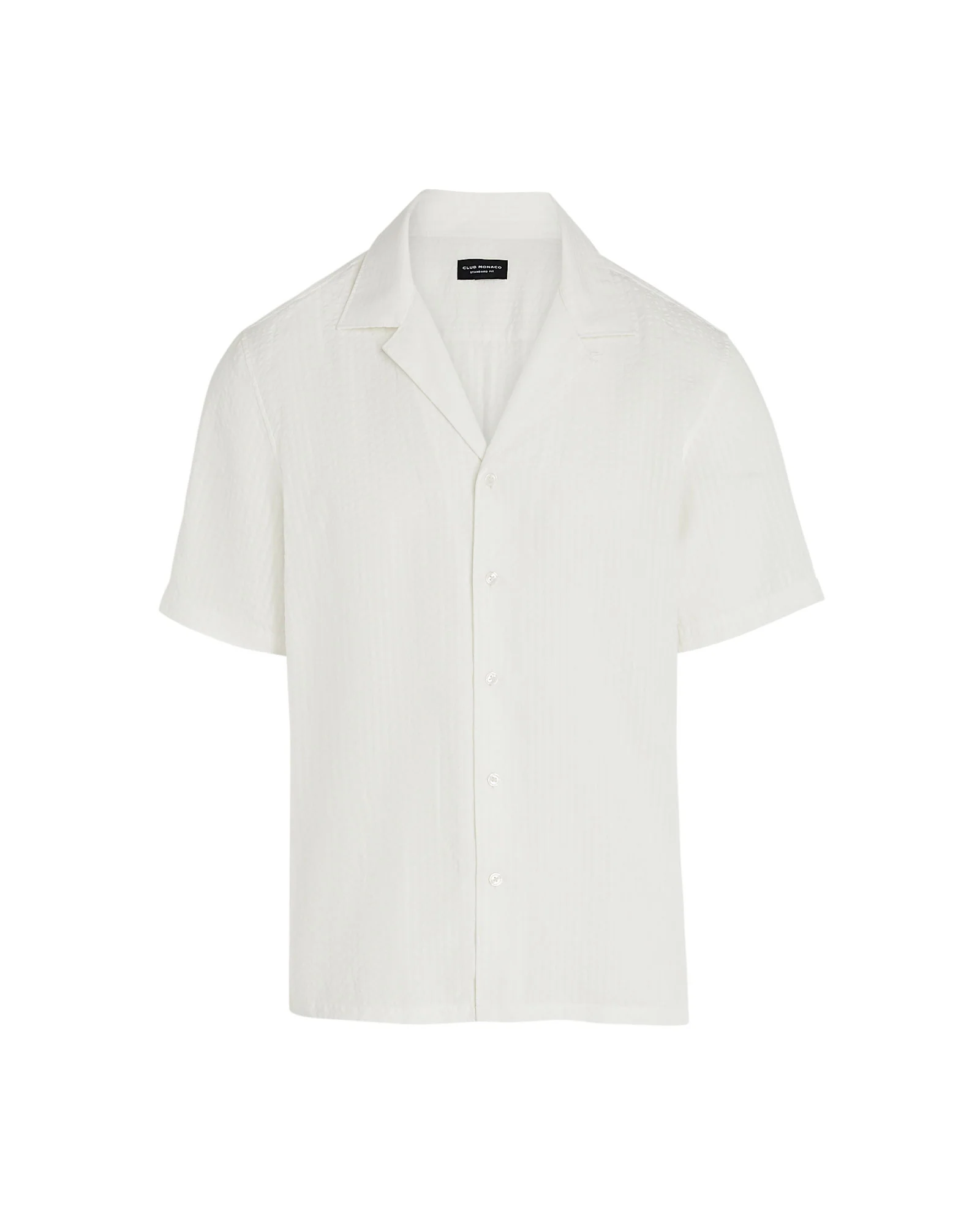 Short Sleeve Camp Collar Seersucker Shirt - Image 10